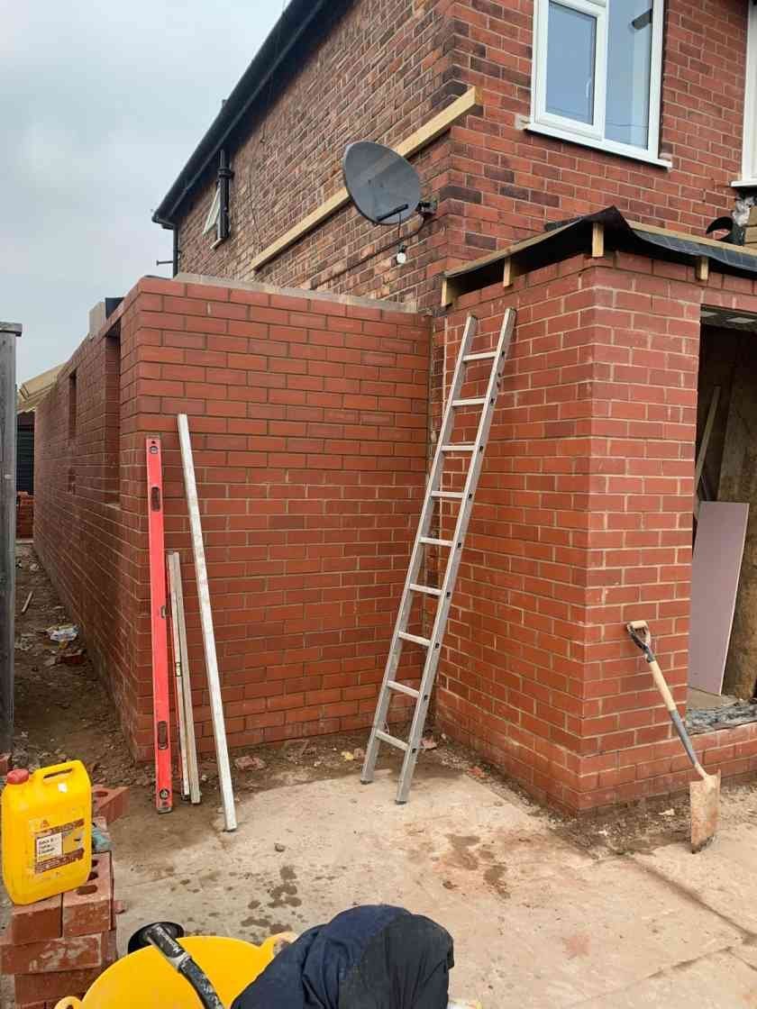Brickwork under construction by AJ Brickwork in Manchester