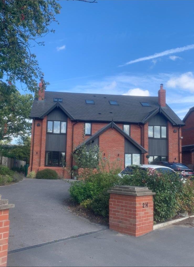 New build house with brickwork completed by AJ Brickwork in Manchester